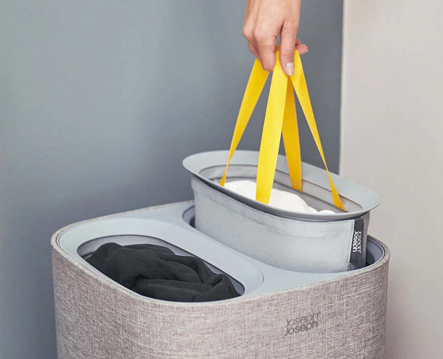 2-piece Grey Laundry Basket Set - Image 2