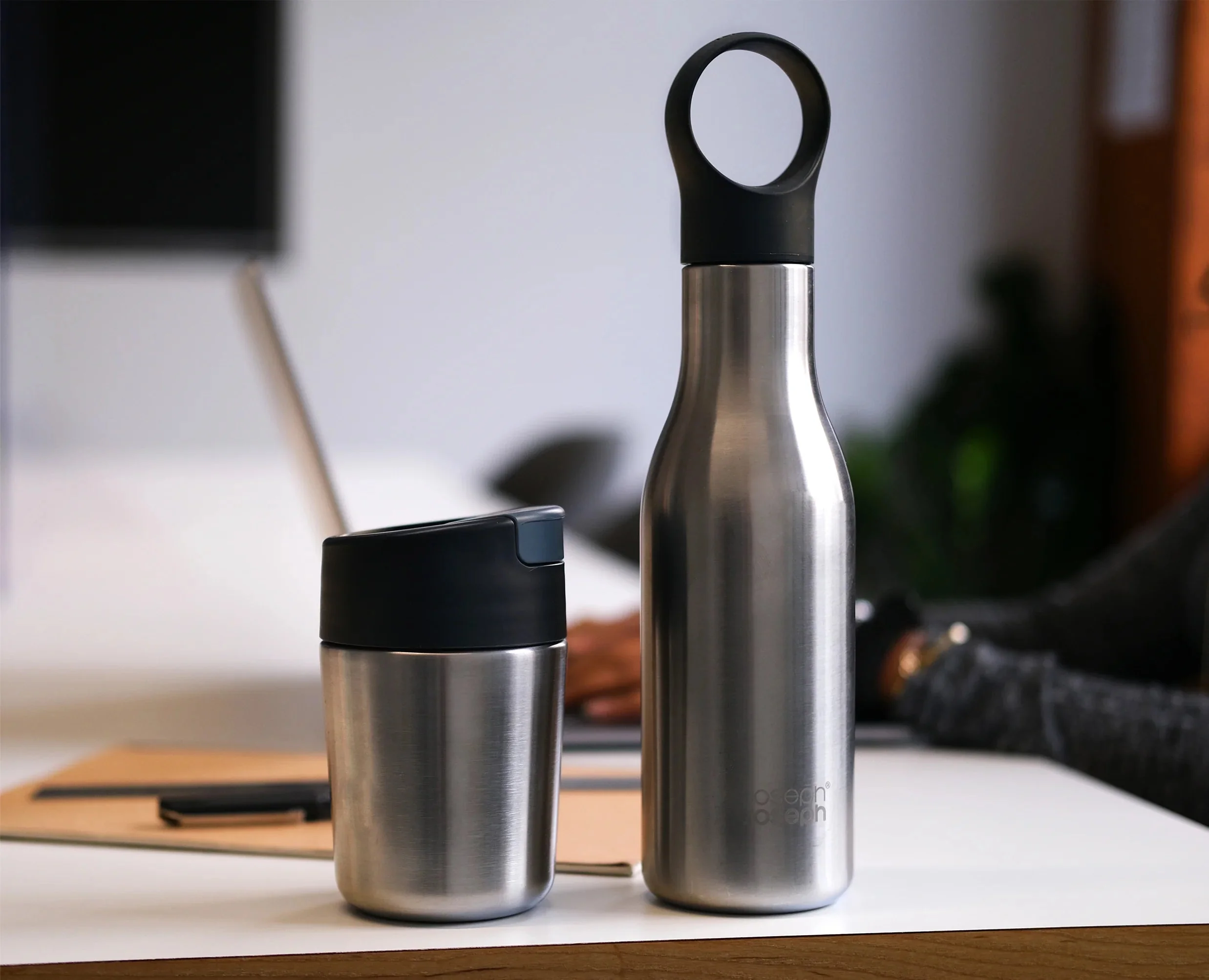 2-piece Stainless-steel Travel Mug & Bottle Set - Image 3