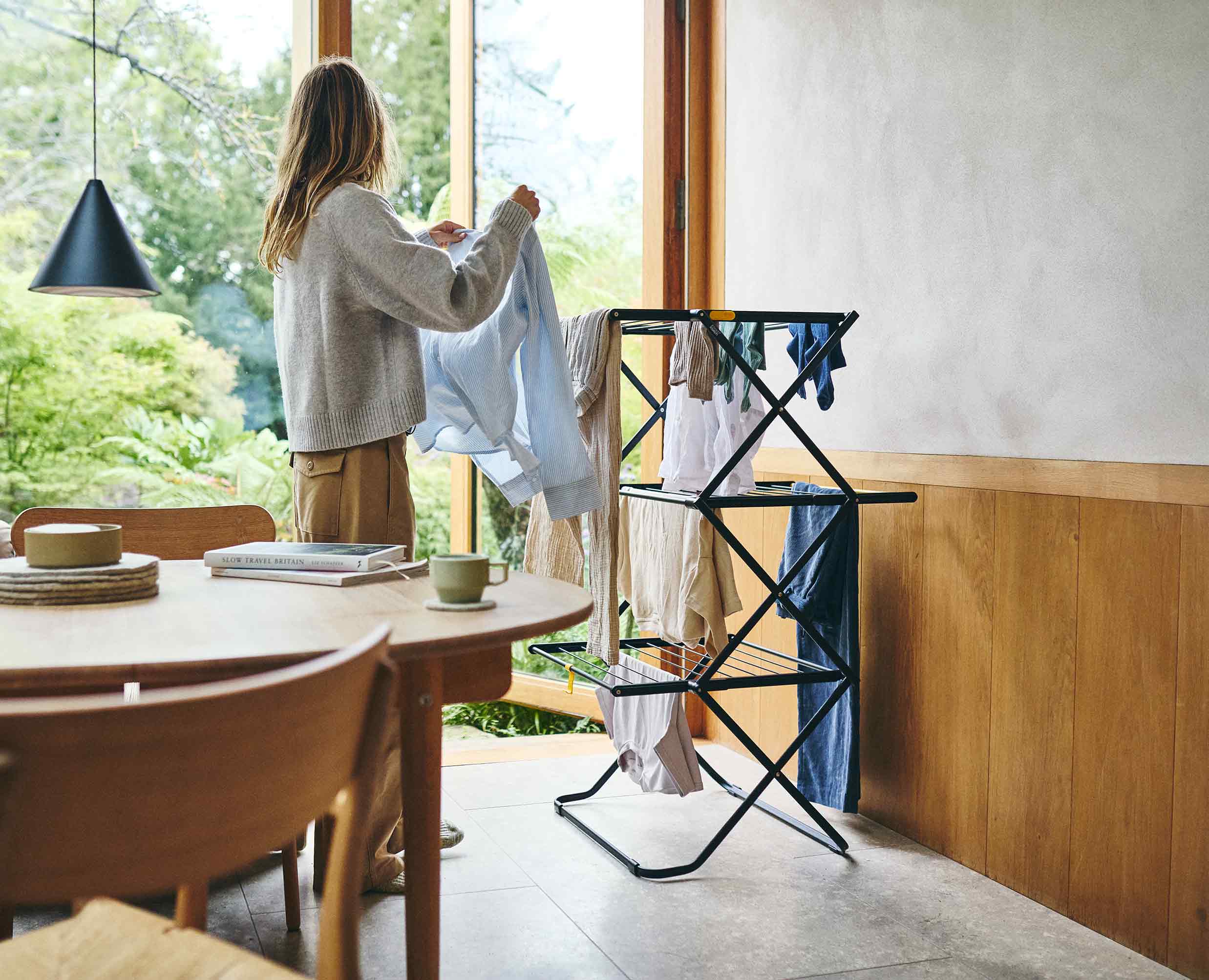 AirFrame™ 16m Folding Airer with Long Garment Hanging Rails - Image 3