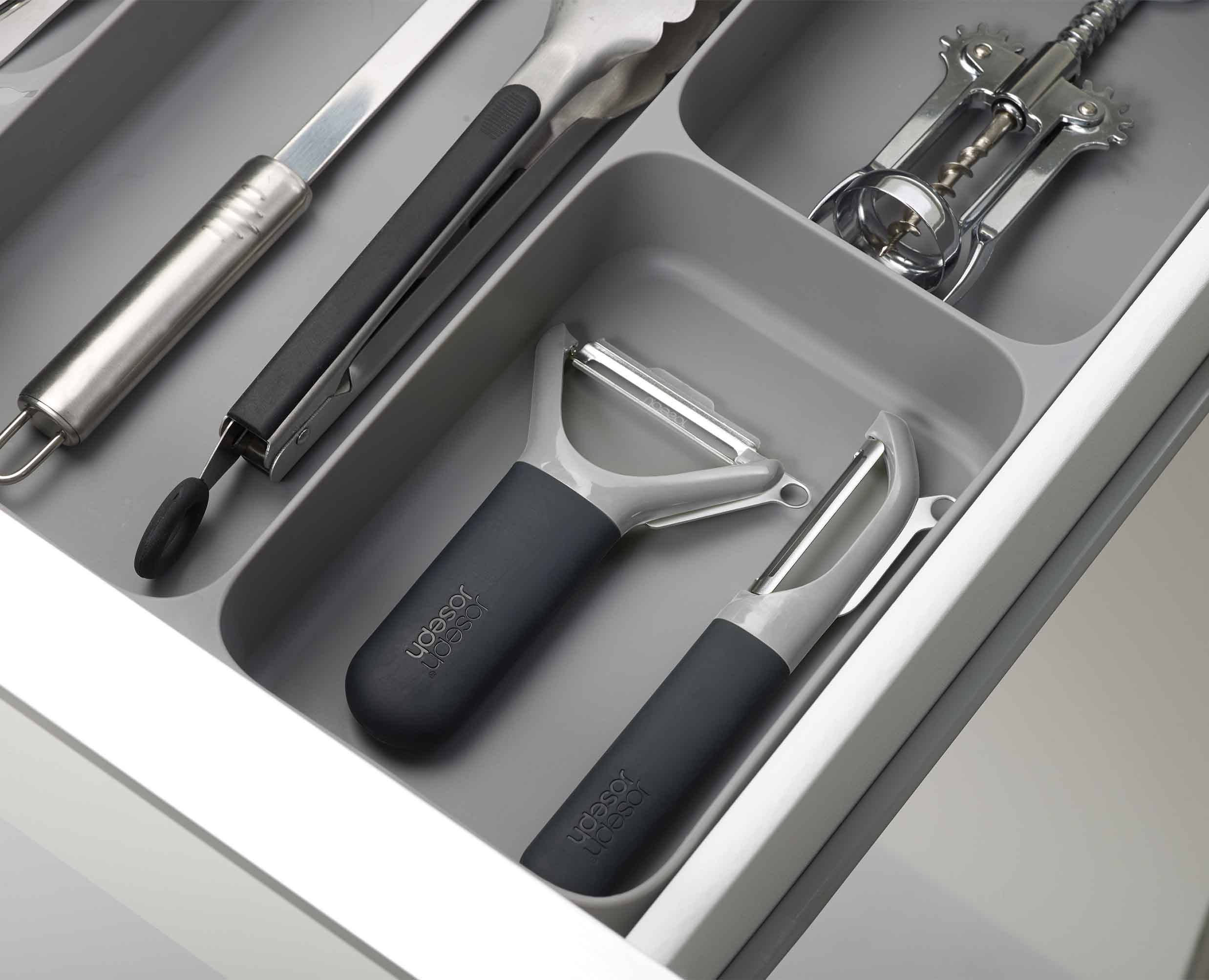 DrawerStore™ Grey Cutlery, Utensil & Gadget Organiser - Image 4