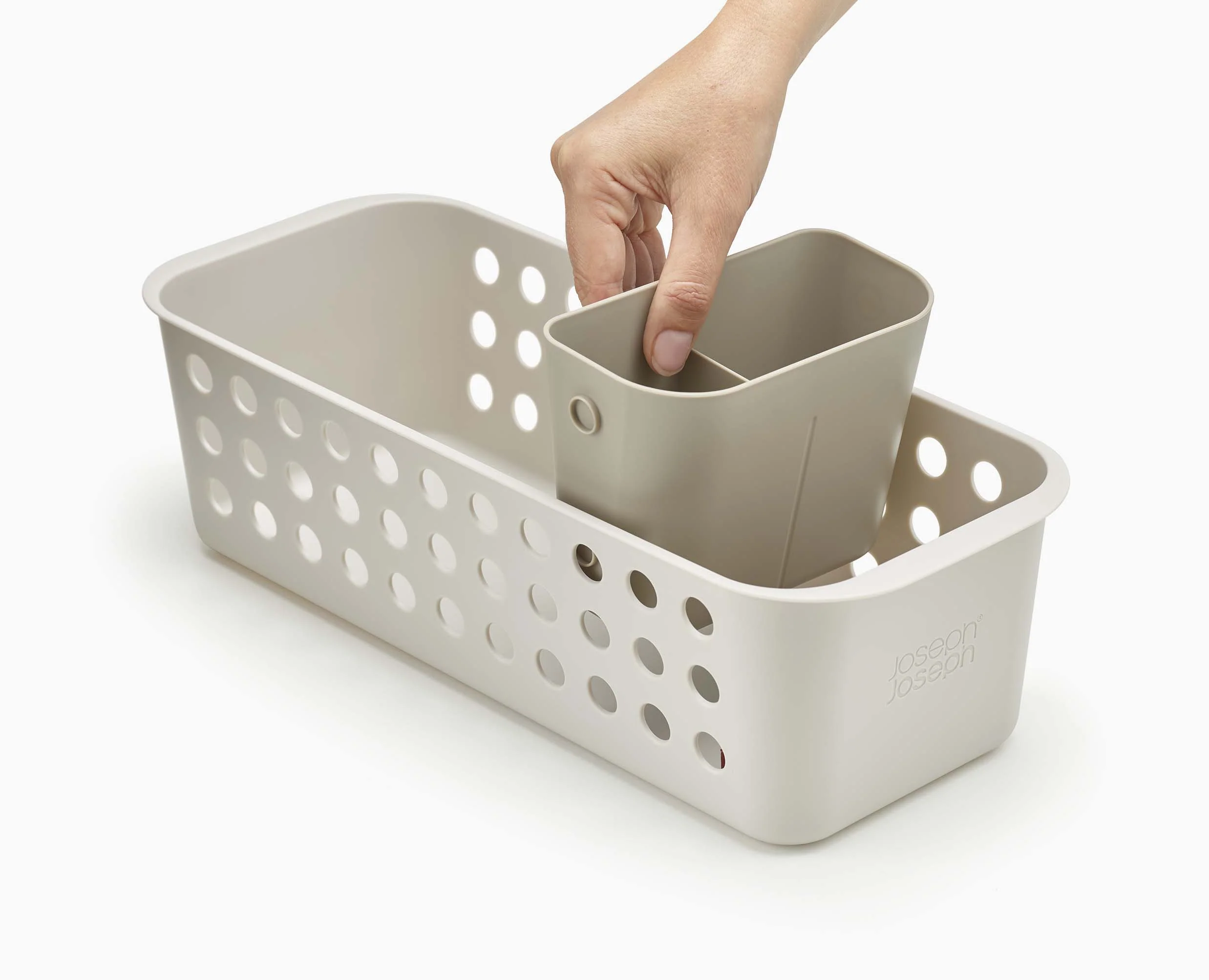 EasyStore™ Slimline Ecru Bathroom Storage Basket - Image 4