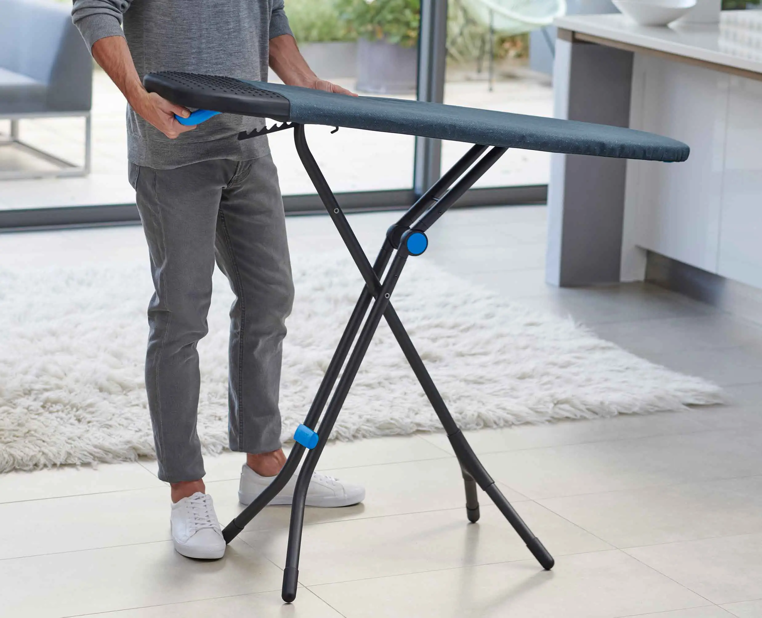 Glide Plus 130cm Blue Easy-store Ironing Board with Advanced Cover - Image 7
