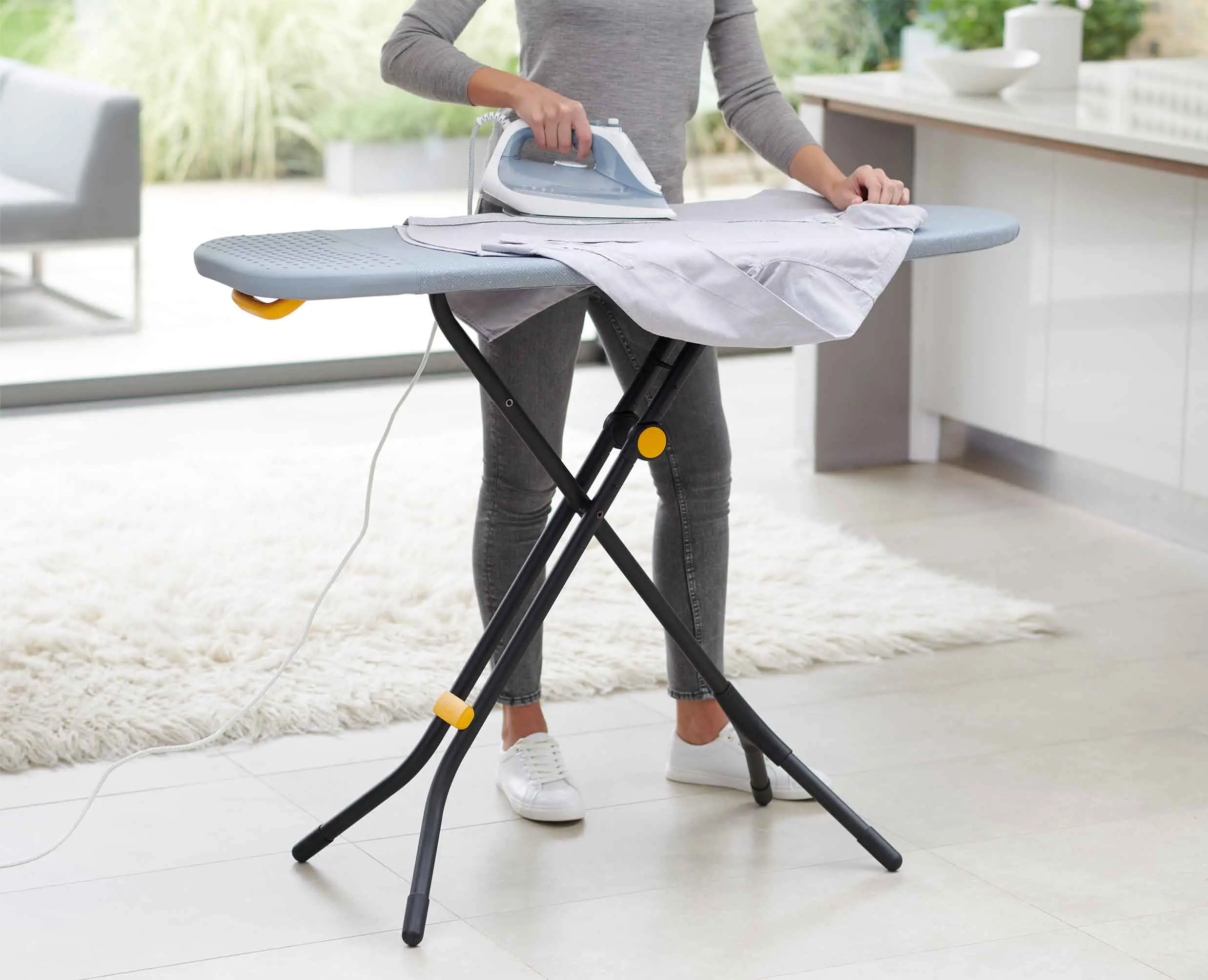 Glide 130cm Grey Easy-store Ironing Board - Image 3