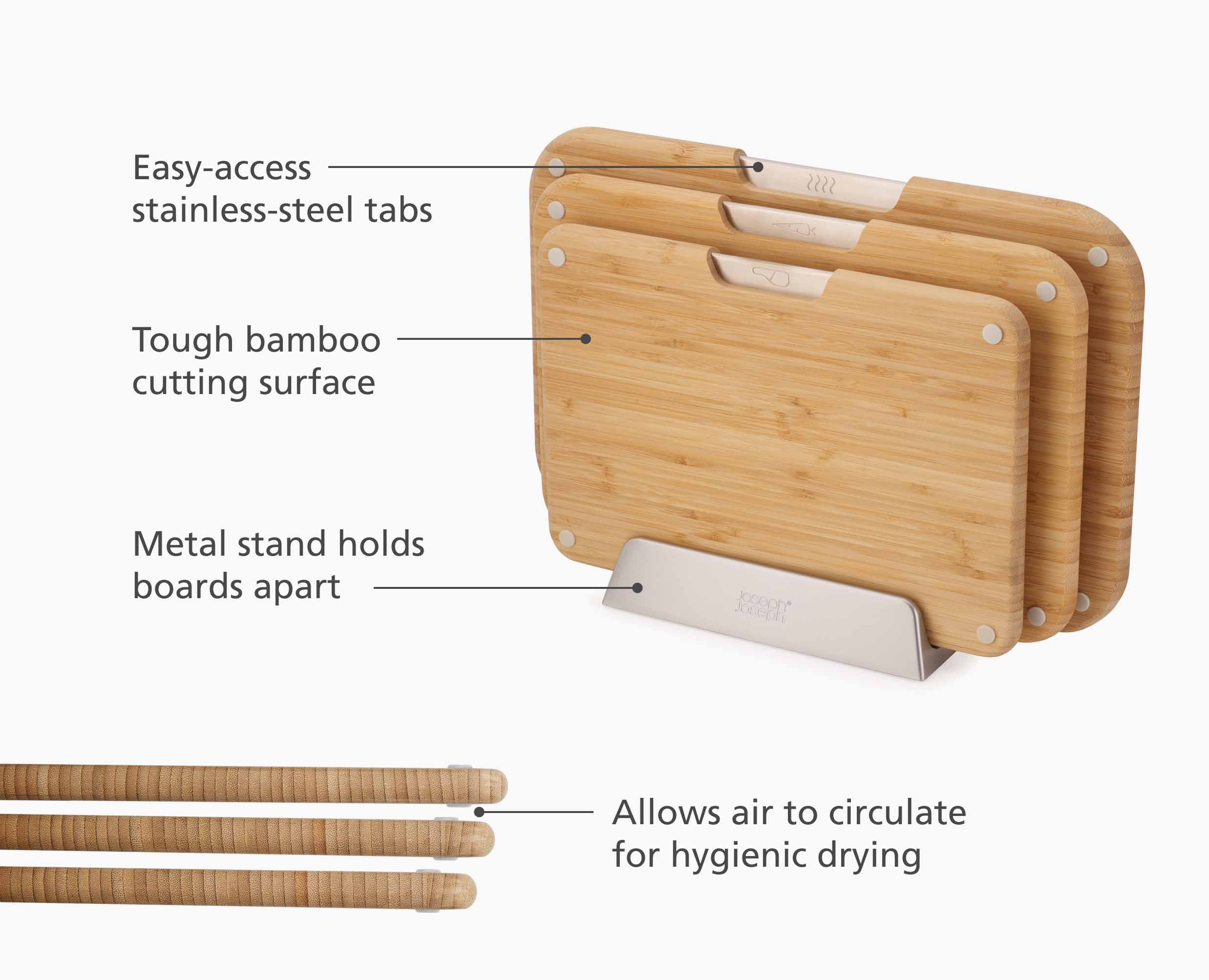 Nest™ Boards 3-piece Bamboo Chopping Board Set - Image 4