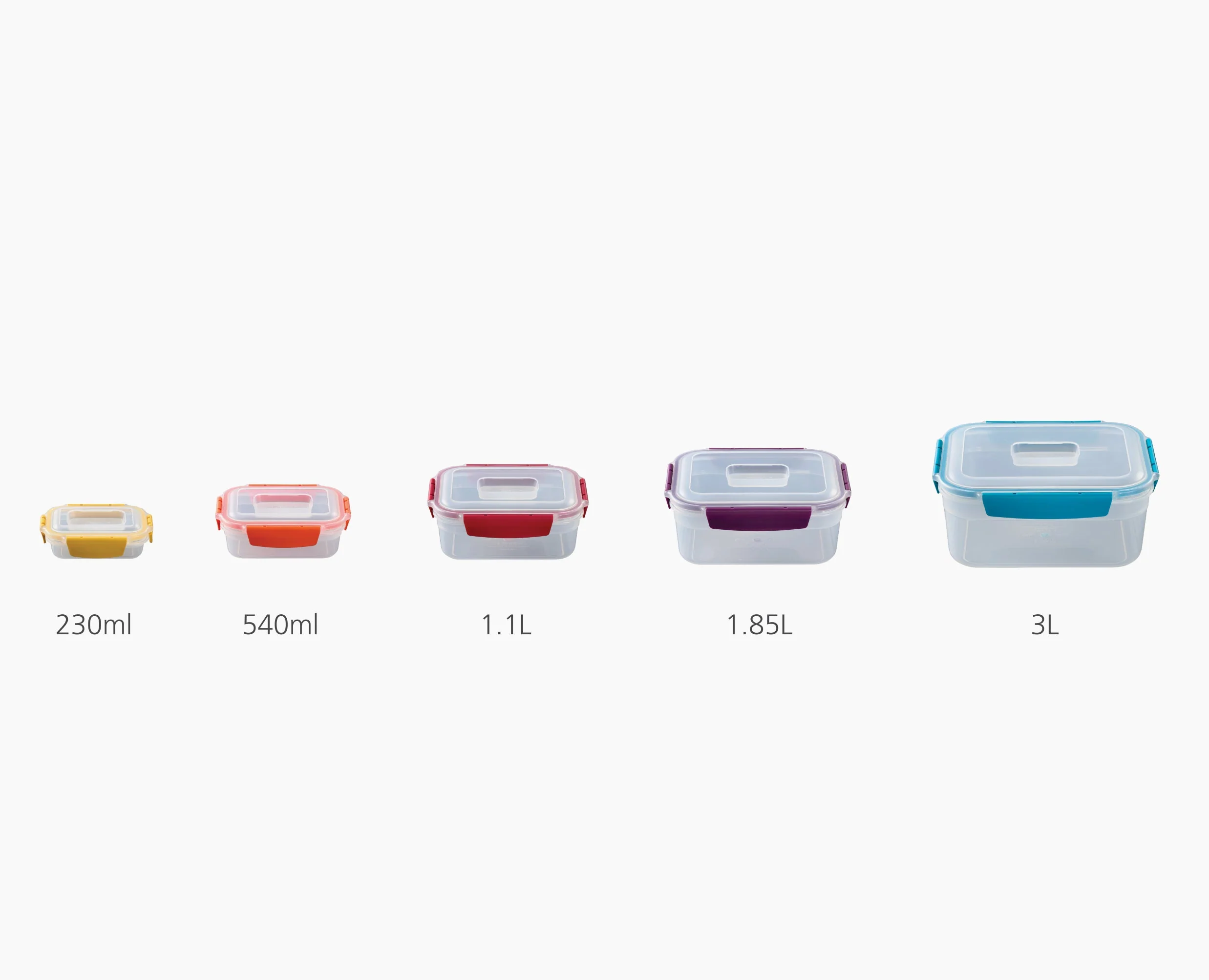 Nest™ Lock Multicolour 5-piece Multi-size Food Container Set - Image 7