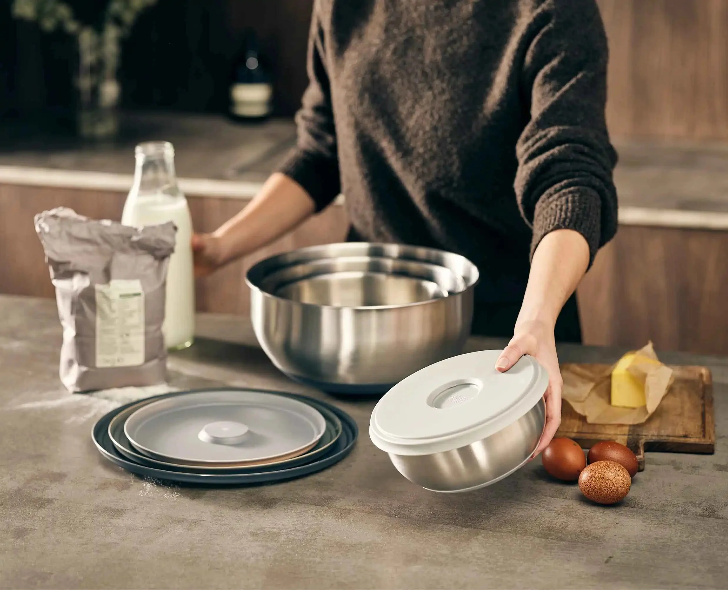Nest™ Prep&Store Stainless-steel Bowl Set - Image 3