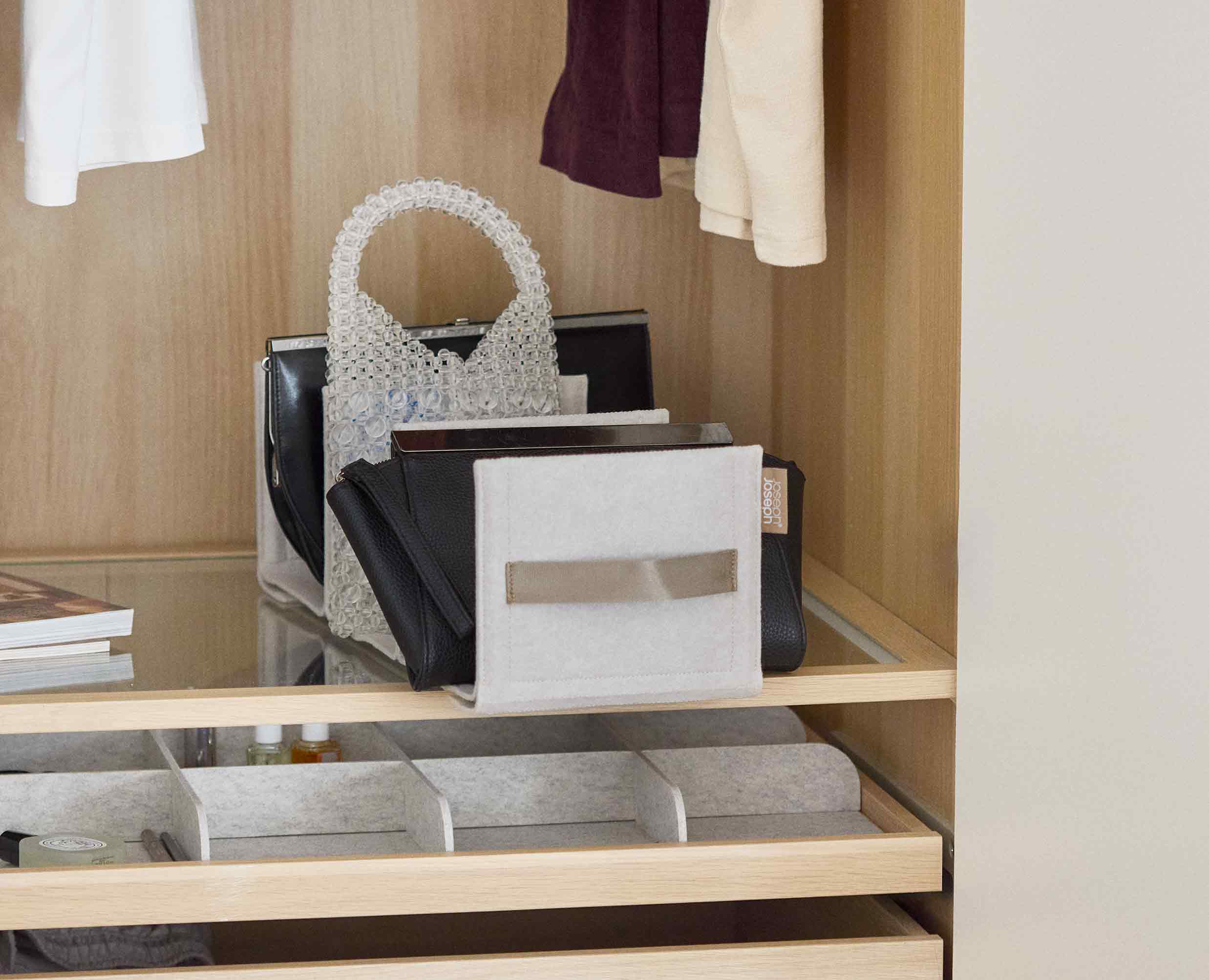 Orderly™ Ecru Wardrobe Handbag Storage Organiser - Image 4
