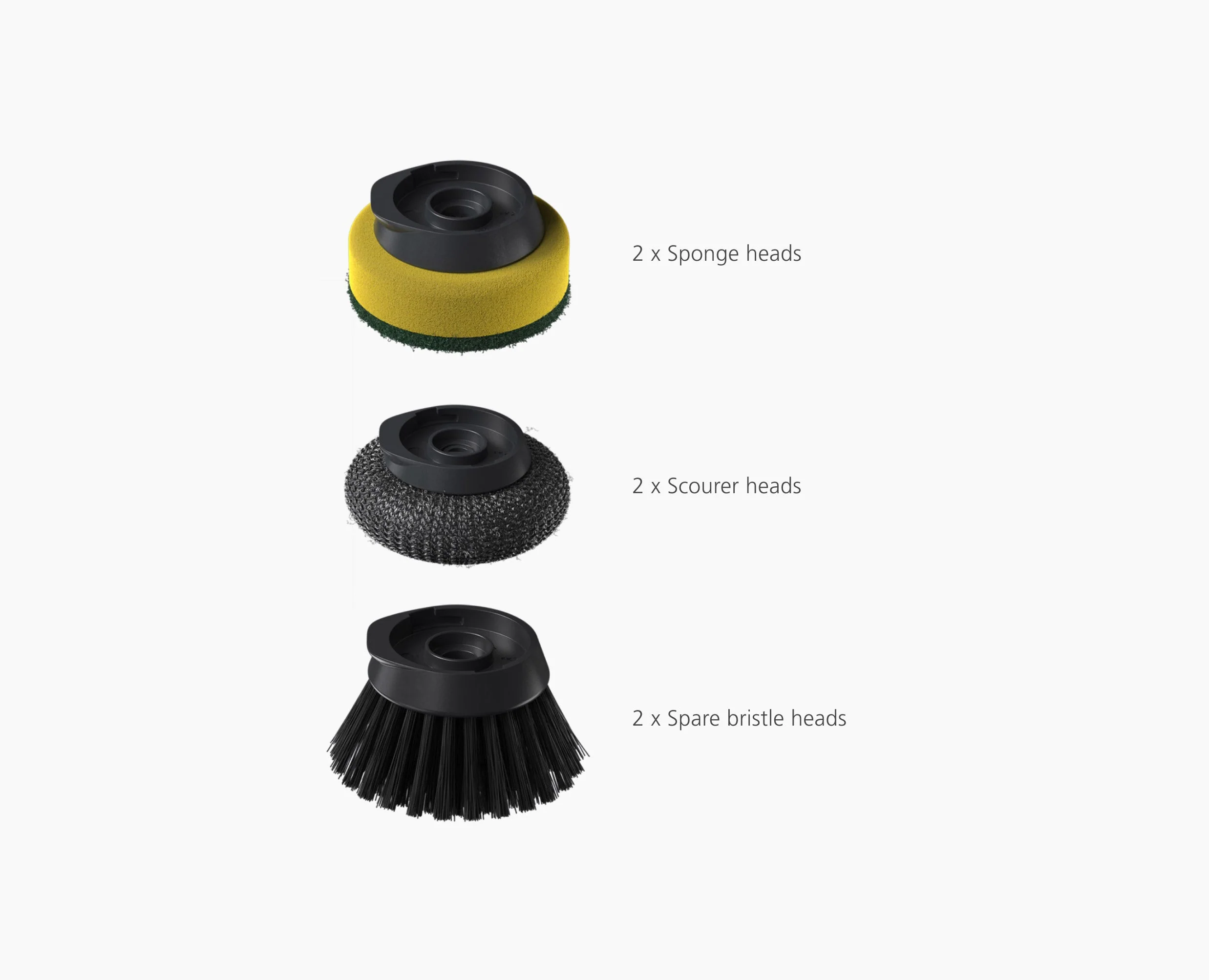 SinkTech™ Soap Dispensing Washing-Up Brush with Steel Stand & Extra Heads - Image 9