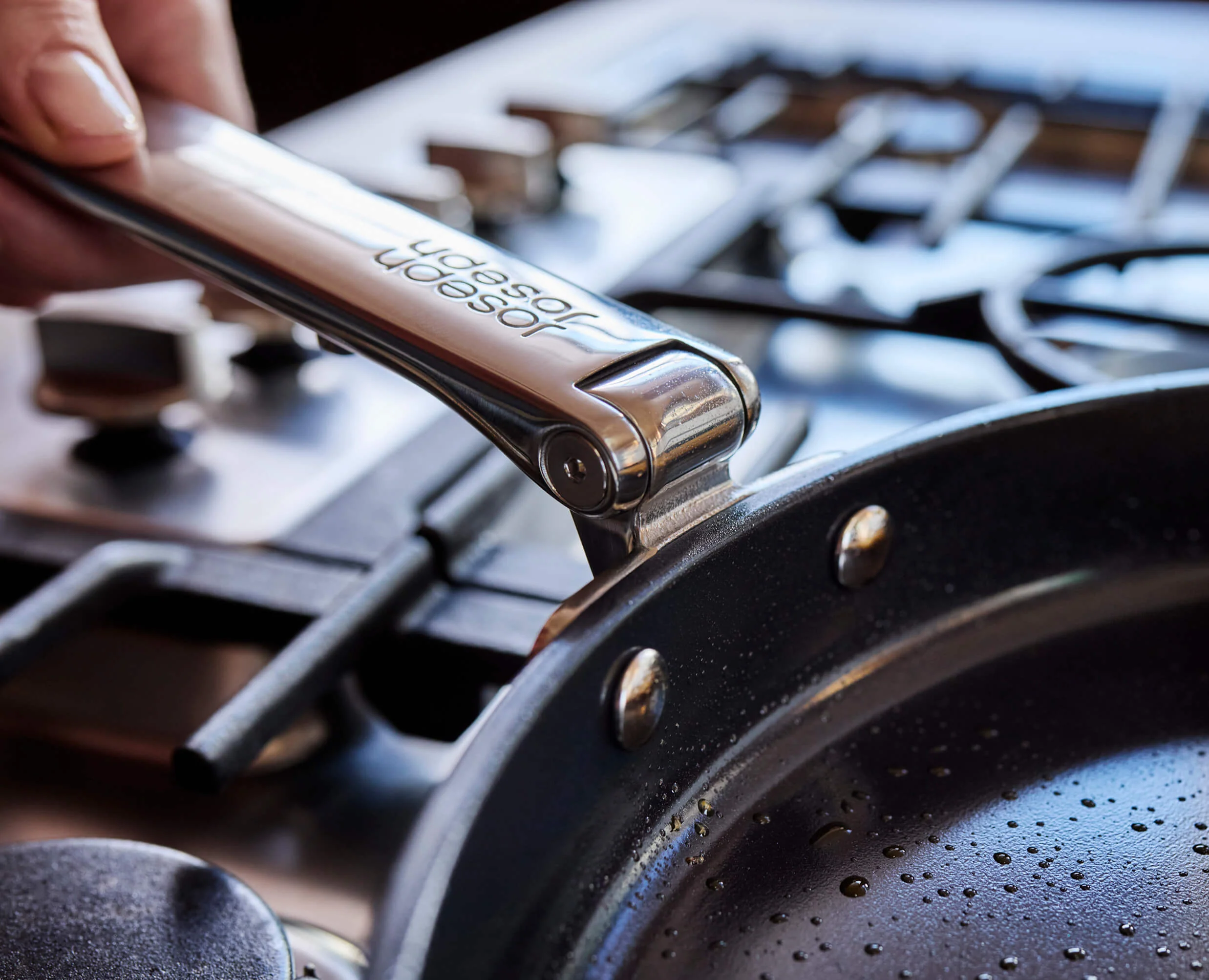 Space Folding Handle Non-Stick 28cm Blue Shallow Frying Pan - Image 5