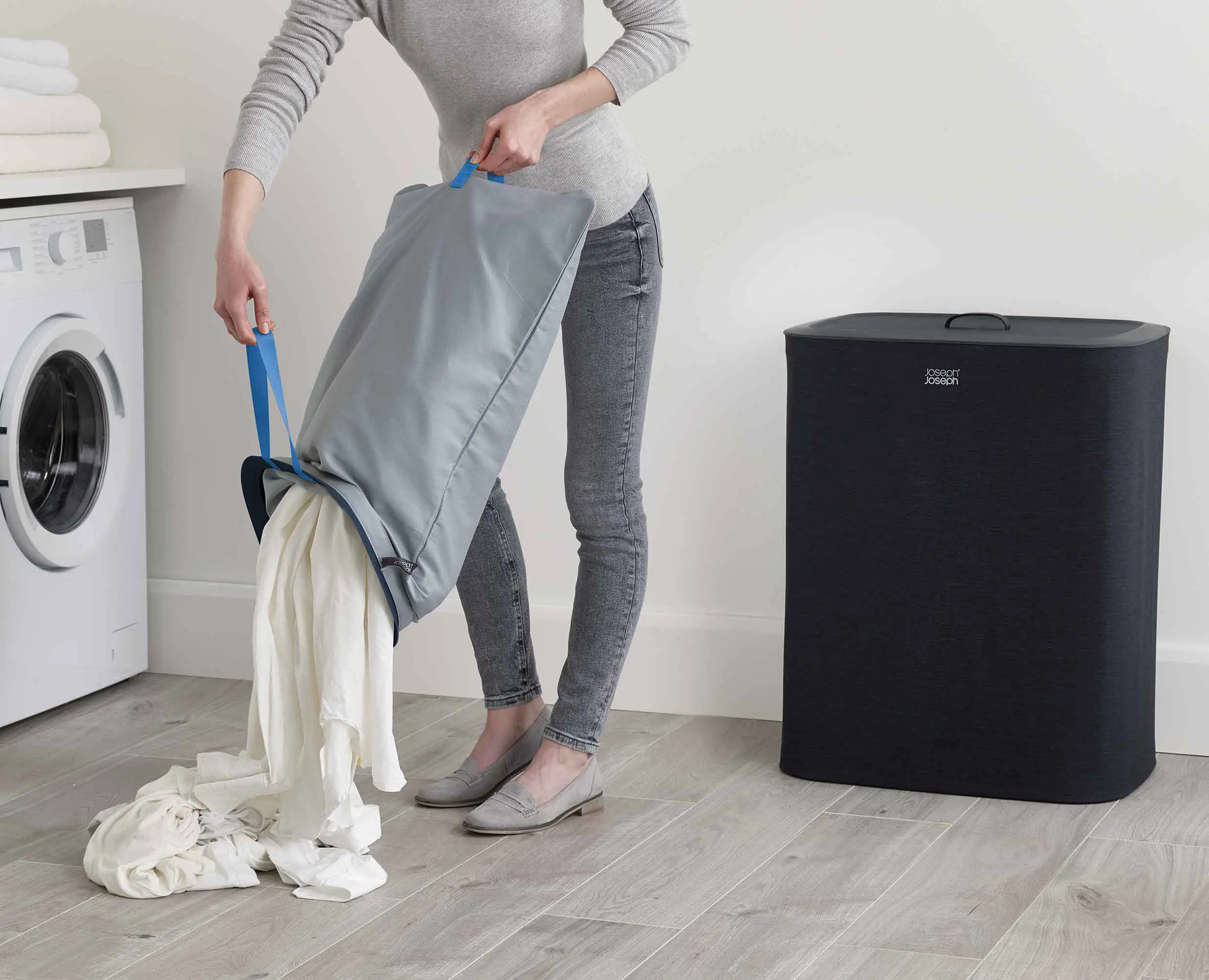 Tota 90L Black Laundry Separation Basket - Image 6