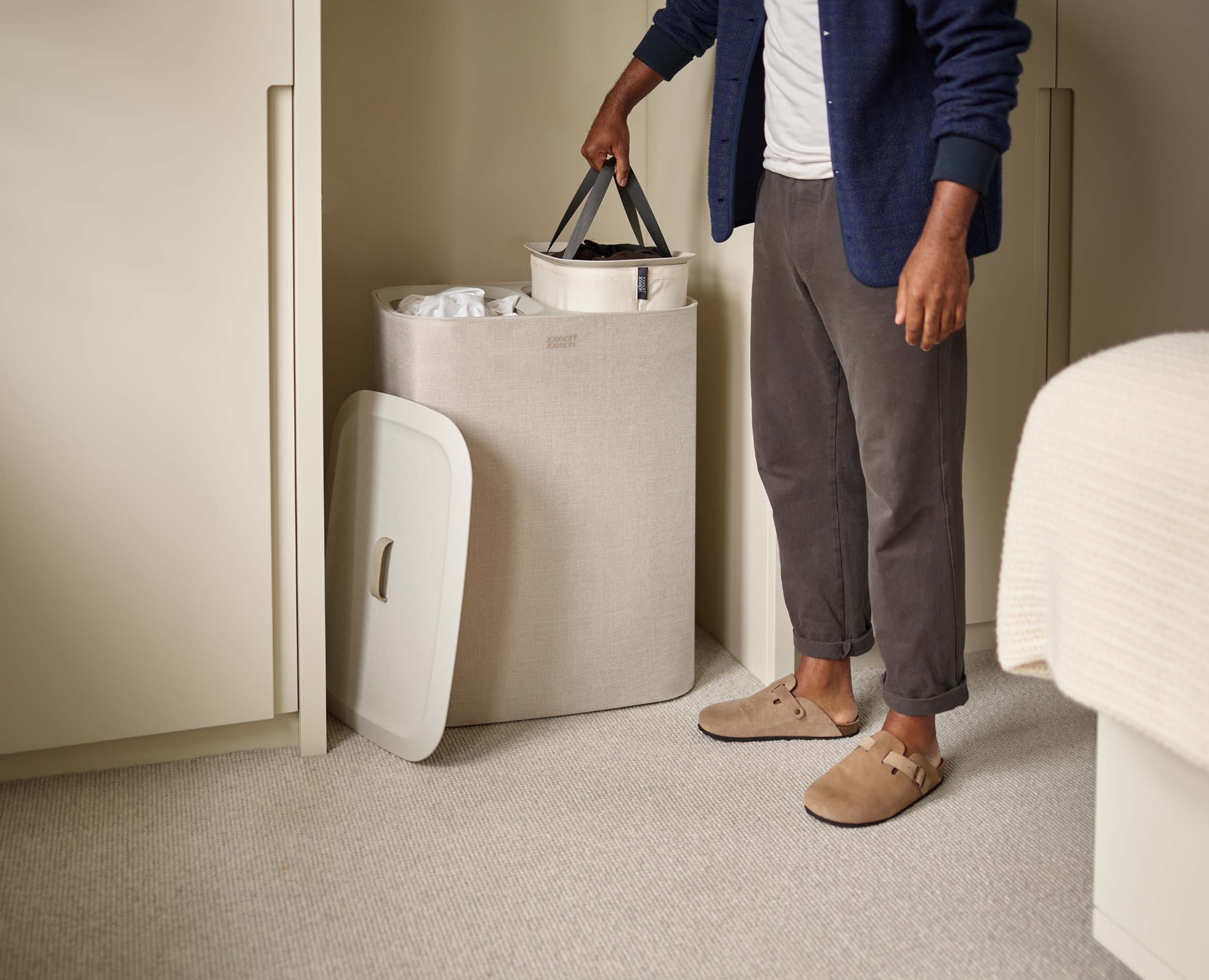 Tota 90L Ecru Laundry Separation Basket - Image 3