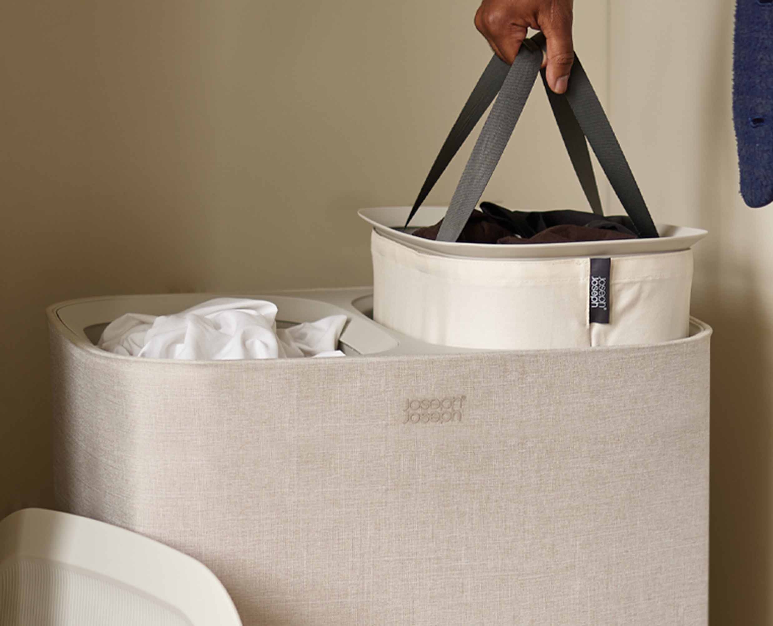 Tota 90L Ecru Laundry Separation Basket - Image 5
