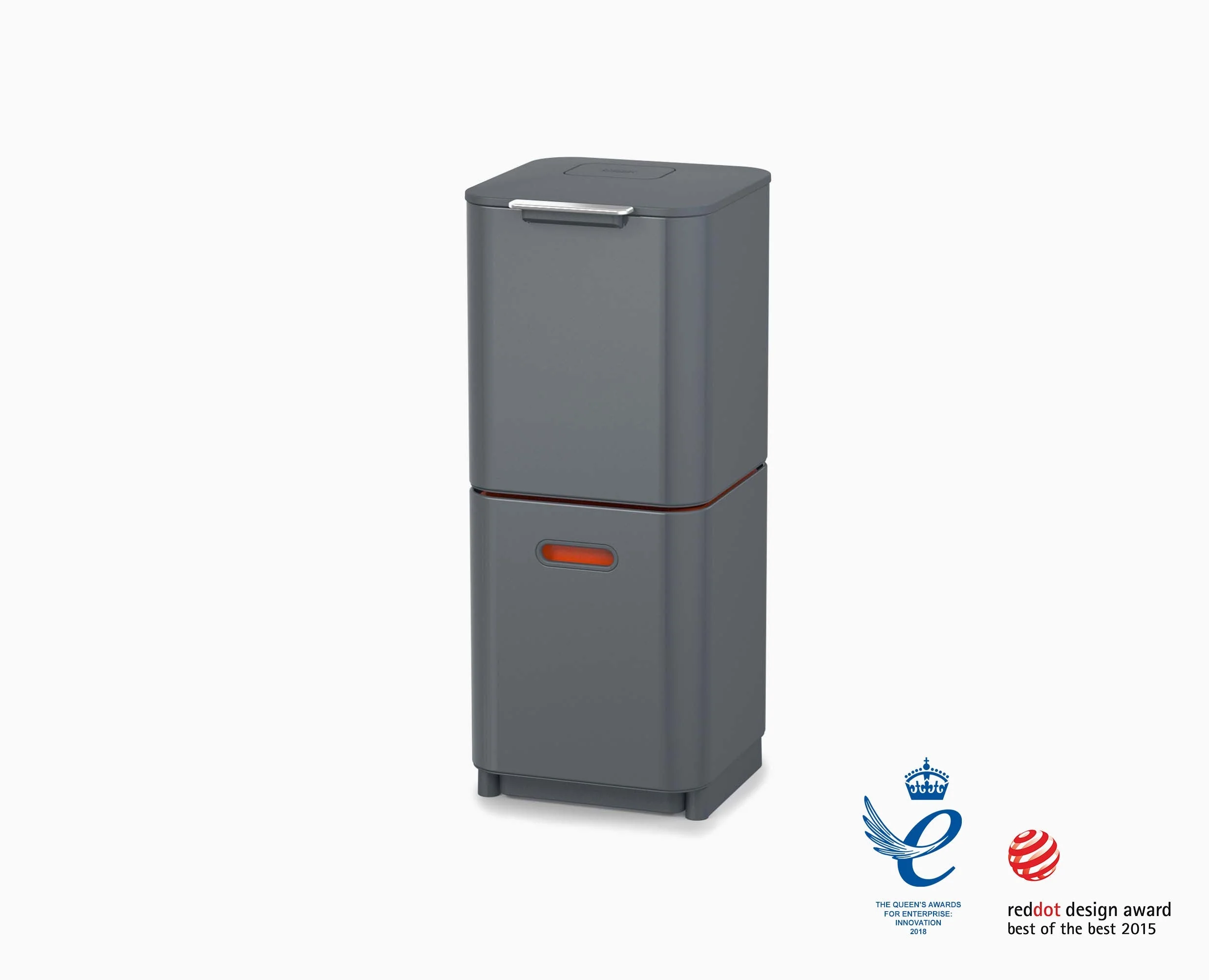 Totem Compact 40L Grey Waste & Recycling Bin - Image 4