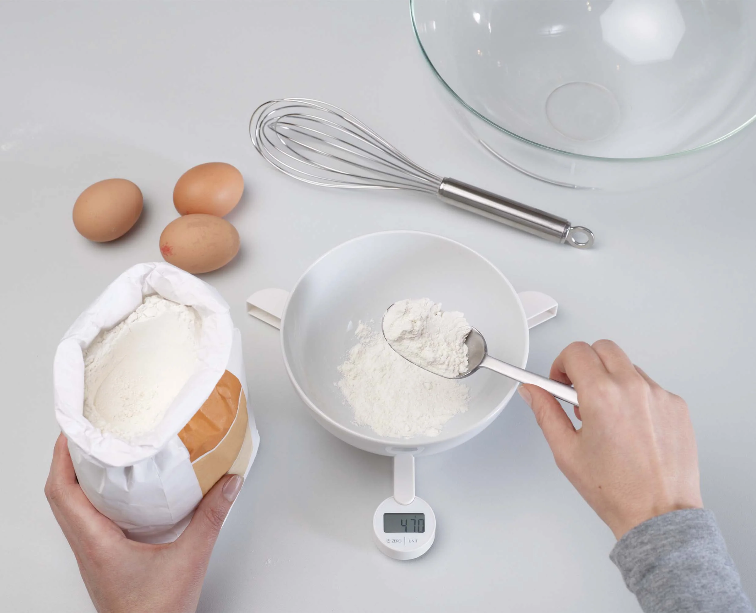 TriScale™ Digital White Kitchen Scales - Image 3